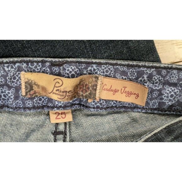 Paige Womens Size 25 Blue Low Rise Zipper Pockets Verdugo Jegging Skinny Jeans - Picture 6 of 8